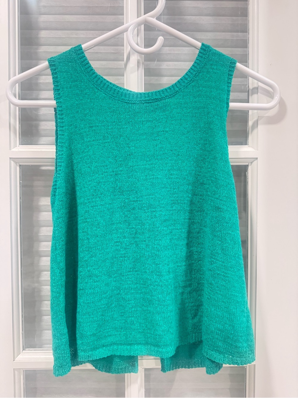 Francesca's Collections Teal Knit Sleeveless Tank